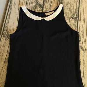 Loft blue and white blouse